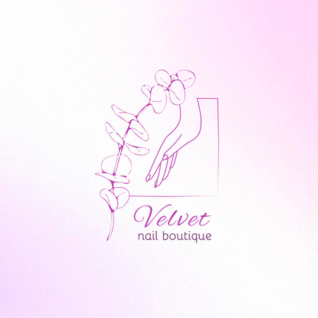 Sophisticated Nail Boutique Logo Design Template