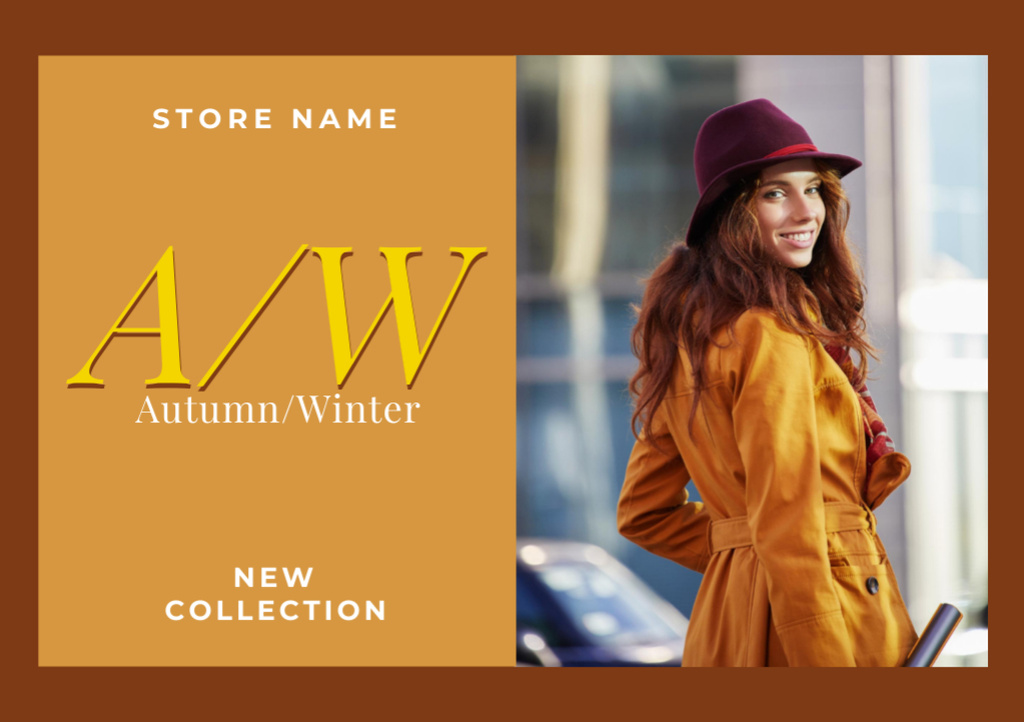 Lovely Trench Coat Collection In Yellow Flyer A5 Horizontal – шаблон для дизайна