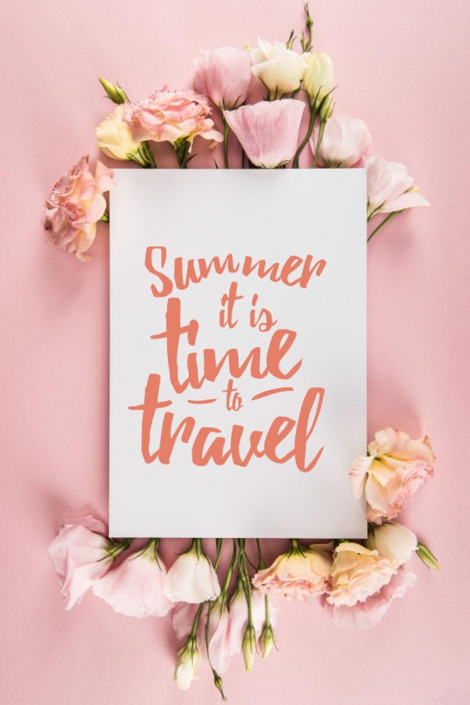 Summer Travel Inspiration on Palm Leaves Tumblrデザインテンプレート