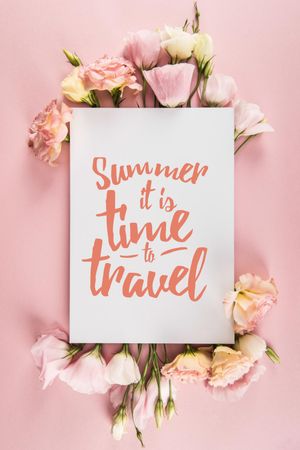 Summer Travel Inspiration on Palm Leaves Tumblr Design Template