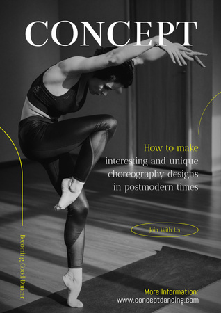 Dance Concept with Professional Dancer Poster tervezősablon