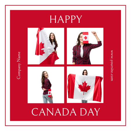 Patriotic Canada Day Celebration Event Instagram Design Template