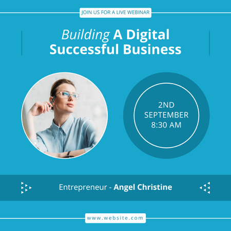 Building a Digital Successful Business Training LinkedIn post Design Template