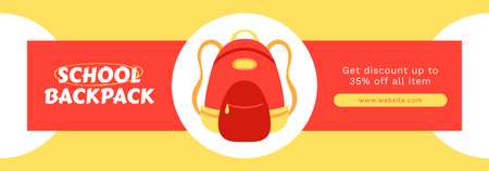 Ontwerpsjabloon van Tumblr van High Quality Red School Backpack Sale