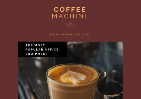 Coffee machine Offer Poster B2 Horizontal Design Template