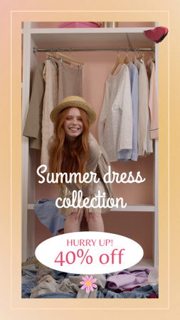 Plantilla de diseño de Colección de vestidos casuales de verano con oferta de descuento TikTok Video 