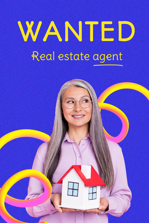 Real Estate Agent Services Pinterest Tasarım Şablonu