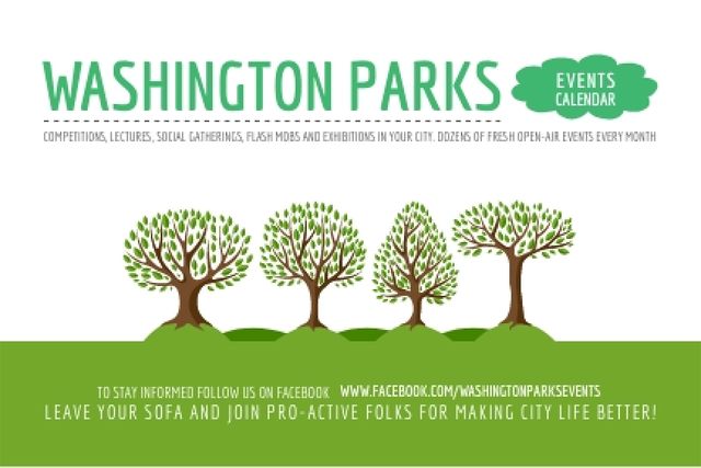 Events in Washington parks Gift Certificate Design Template