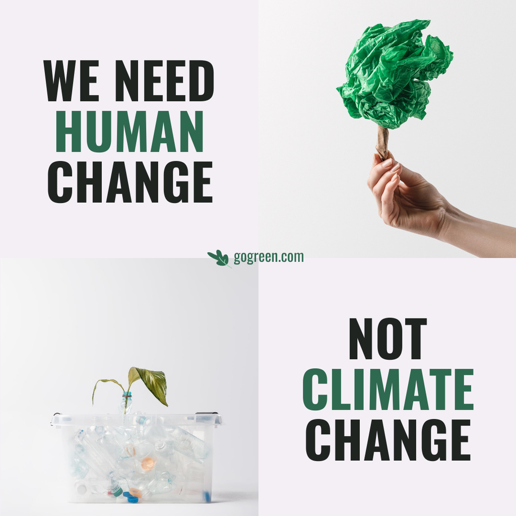 Platilla de diseño Call for Ecological Preservation and Climate Change Awareness Instagram