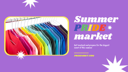 Ontwerpsjabloon van Full HD video van Summer Pride Market Announcement