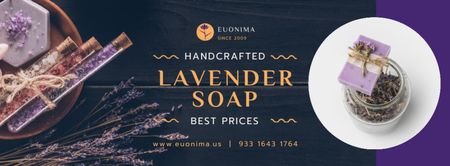 Natural Handmade Soap Shop Ad Facebook cover Design Template