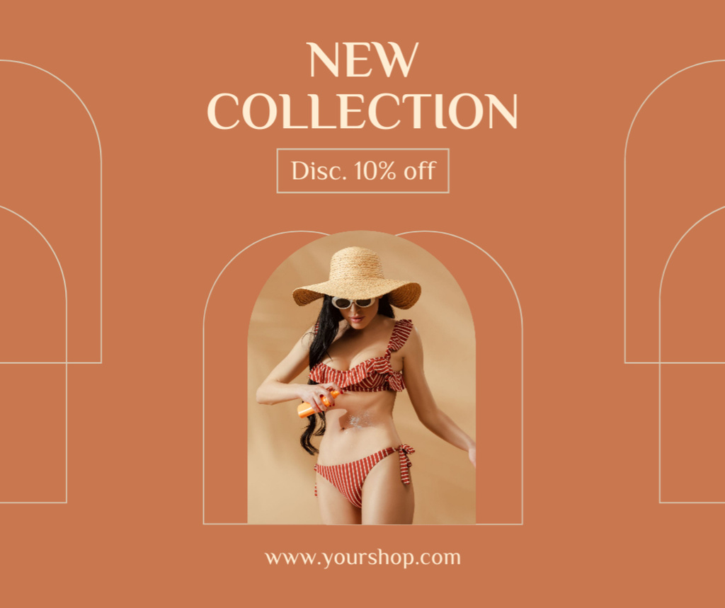 Template di design Swimsuit And New Fashion Collection At Discounted Rates Offer Facebook