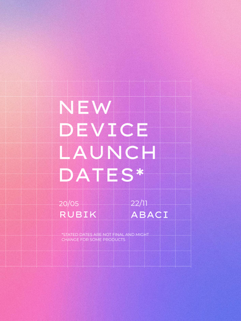 Ad of New Device Launch Poster US Modelo de Design