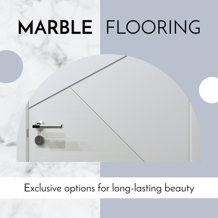 Exclusive Marble Flooring Service Promotion Animated Post Design Template