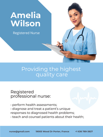 Nurse Services Offer Poster US Modelo de Design
