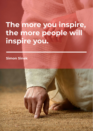 Ontwerpsjabloon van Poster van Citation about inspirational people