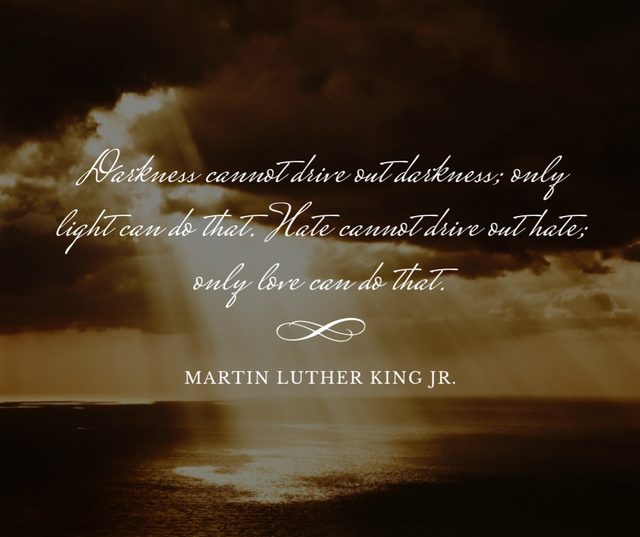 Modèle de visuel Martin Luther King quote on sunset sky - Facebook
