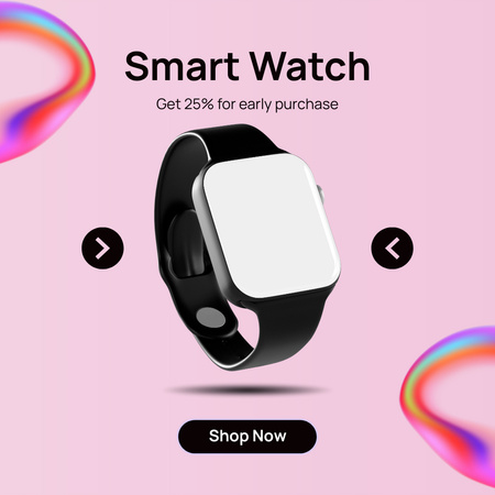 Smart Watch Discount Offer Instagram Tasarım Şablonu