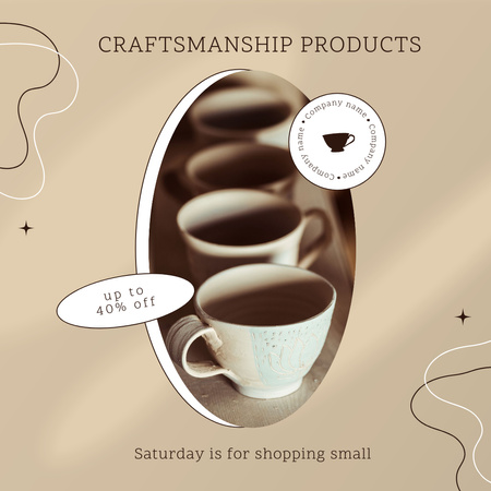 Designvorlage Craftsmanship Produktrabattverkauf für Instagram