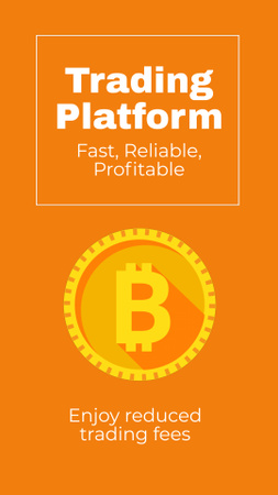 Fast and Profitable Cryptocurrency Trading Platform Instagram Video Story Design Template