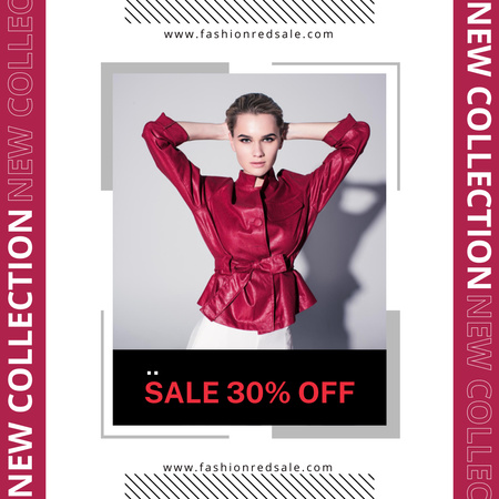 Alluring Announcement of Sale for Fashion Collection Instagram Design Template
