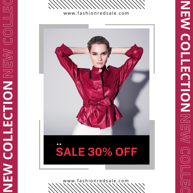 Ontwerpsjabloon van Instagram van Alluring Announcement of Sale for Fashion Collection