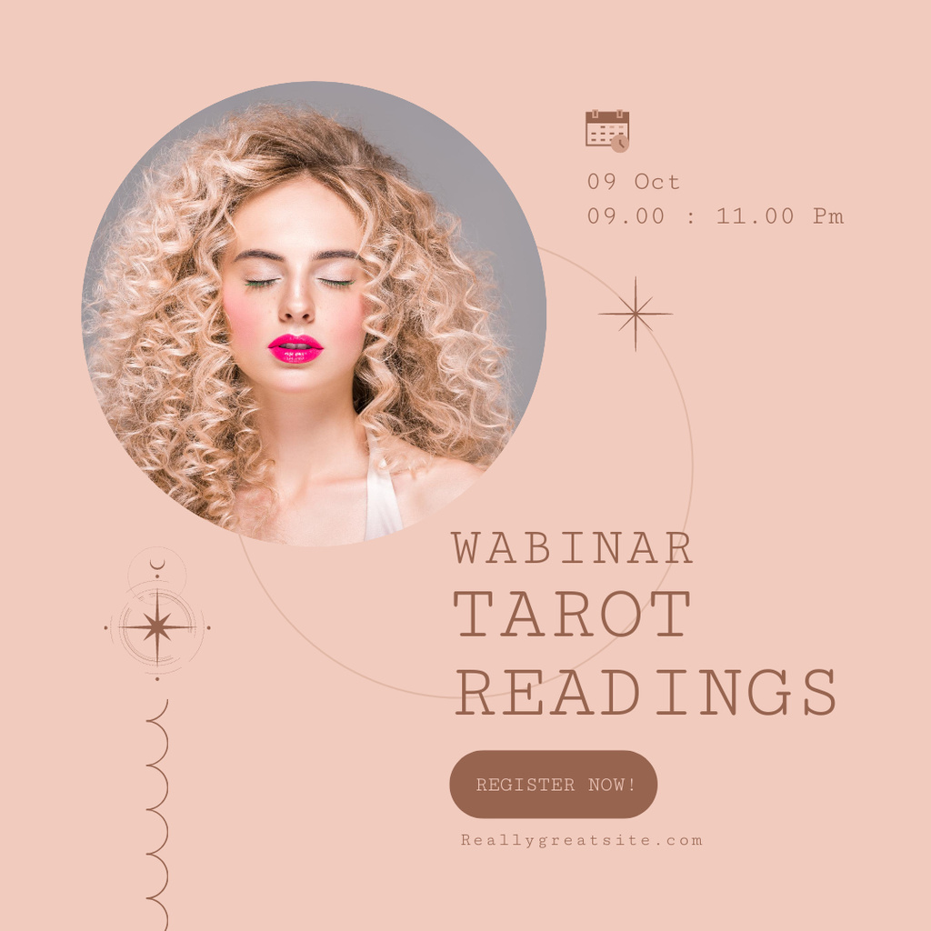Fortune Teller for Tarot Webinar Instagramデザインテンプレート