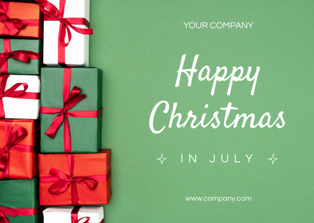 Merry Christmas in July Greeting Card Card Design Template