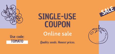 Platilla de diseño Tomato Seeds Sale Offer Coupon Din Large