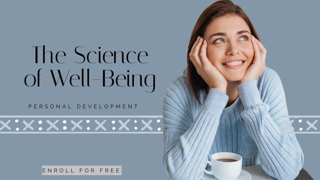 Well-being Science Video with Pretty Woman Full HD video Design Template