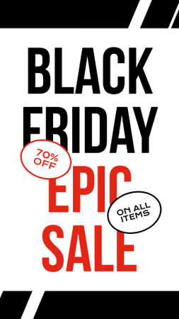Epic Sale on Black Friday Announcement Instagram Video Story Design Template