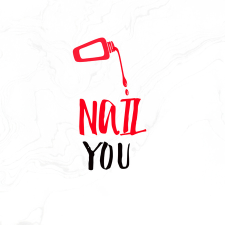 Glamorous Offer of Nail Salon Services With Polish In White Logo Design Template