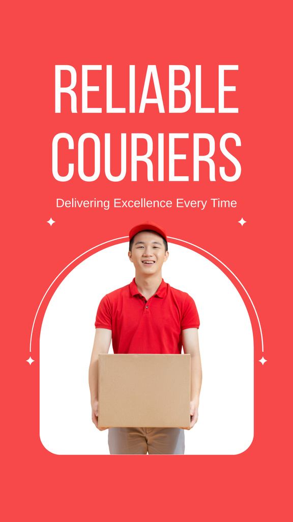 Reliable Couriers Offer Assistance Instagram Story Πρότυπο σχεδίασης