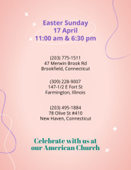 Easter Announcement with Illustration of Church