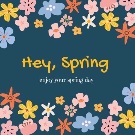 Ontwerpsjabloon van Instagram van Congratulations on Coming of Spring