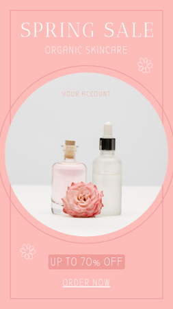 Designvorlage Frühlingsverkauf von Kosmetika und Parfüms für Instagram Story