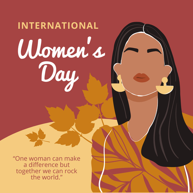 Citation about Women on International Women's Day Instagram Design Template