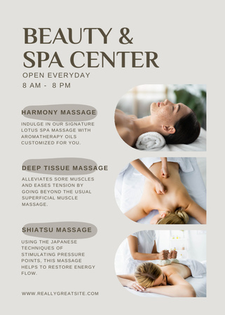 Different Types of Massage Therapy Offer Flayer Design Template