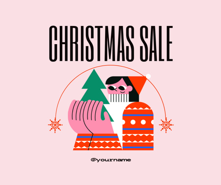 Designvorlage Christmas Sale Announcement für Facebook