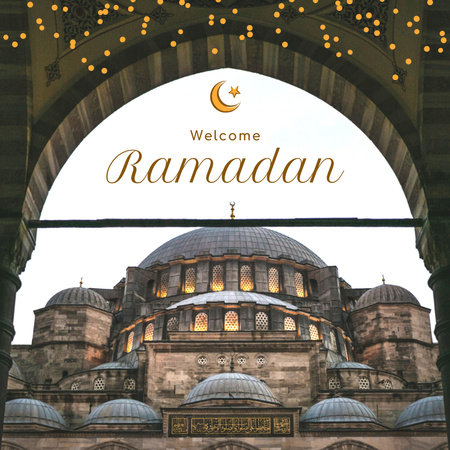 Convite para celebração do feriado do Ramadã Instagram Modelo de Design