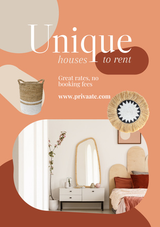 Cozy House Rent Offer Poster Modelo de Design