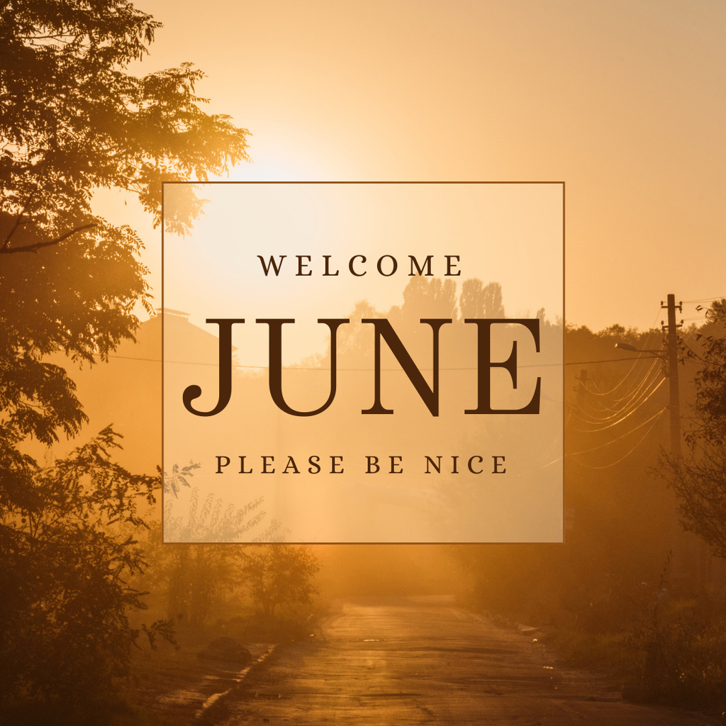 Template di design Inspirational Quote about June Instagram