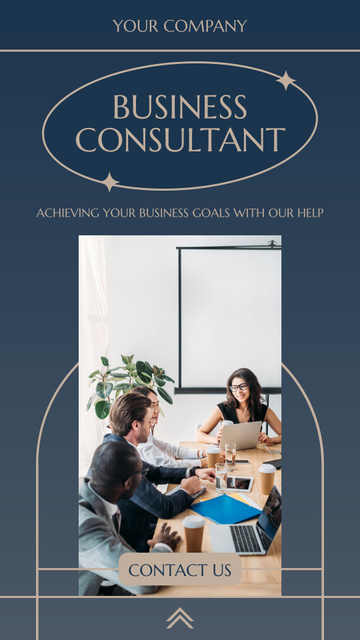 Business Consultant working with Clients Instagram Story Tasarım Şablonu