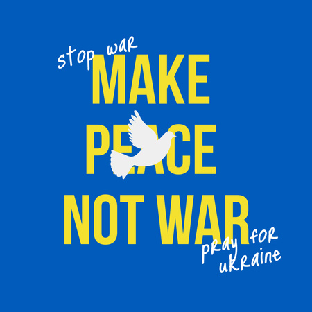 Ontwerpsjabloon van Instagram van vrede voor oekraïne