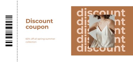 Plantilla de diseño de Fashion Collection Sale Ad with Stylish Woman Coupon Din Large 