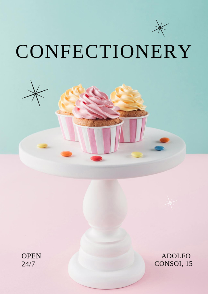 Template di design Offer of Sweet Confectionery Poster