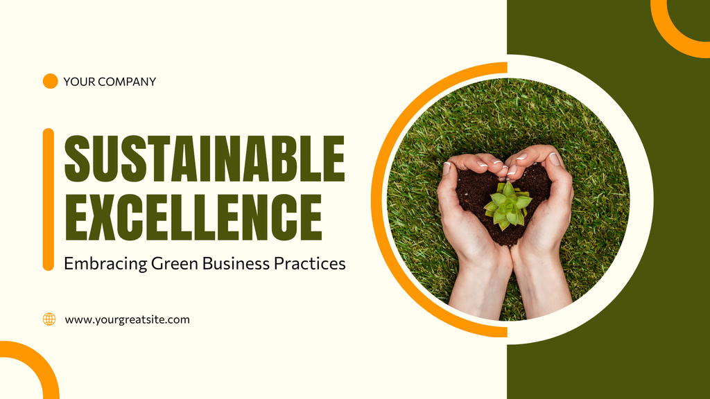 Offering Excellent Sustainable Practices for Business Presentation Wide Šablona návrhu