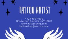 Tattoo Artist Services With Mystic Illustration In Blue