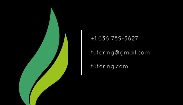 Professional Tutoring For Kids Specialist Service Business Card USデザインテンプレート