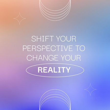 Motiváló színátmenetes kifejezés a perspektíváról Instagram tervezősablon